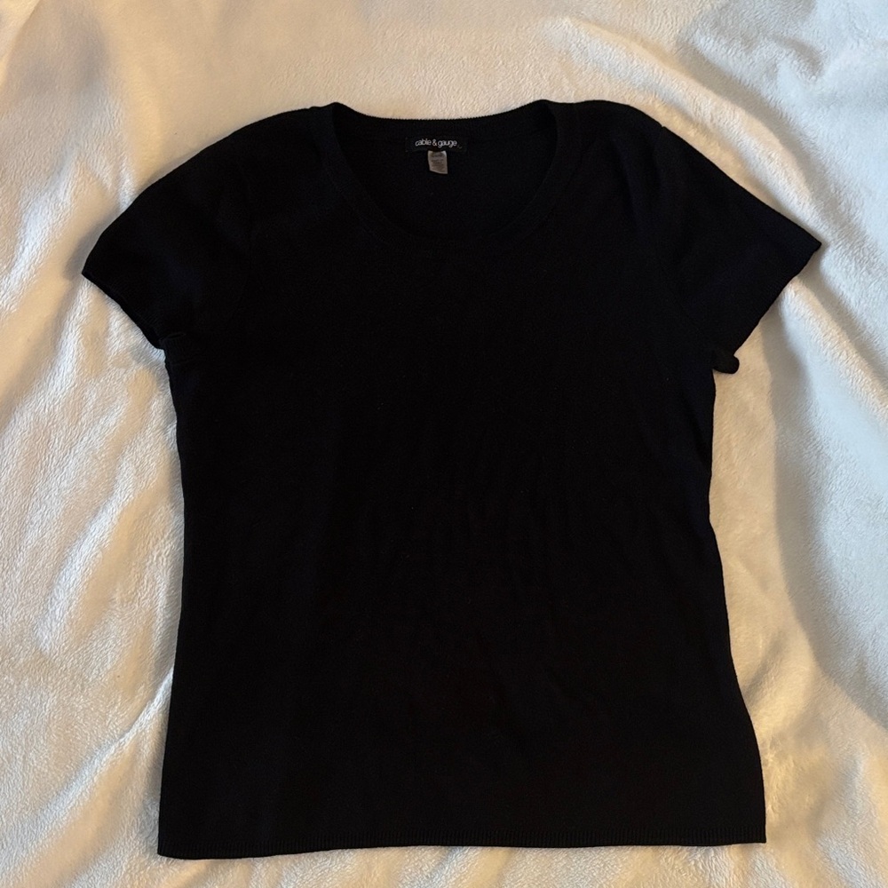 Classic Black Knit Women's Top